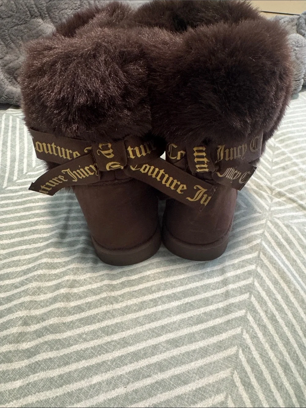 Juicy Couture Brown Faux Fur Cuff Winter Boots